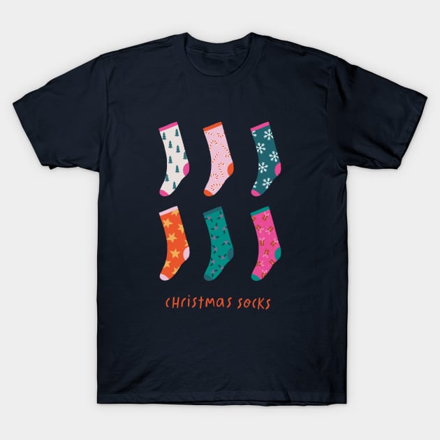 Christmas Socks T-Shirt by Duchess Plum